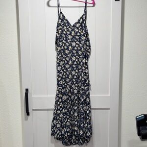 Altar'd State Navy Floral High Low Dress